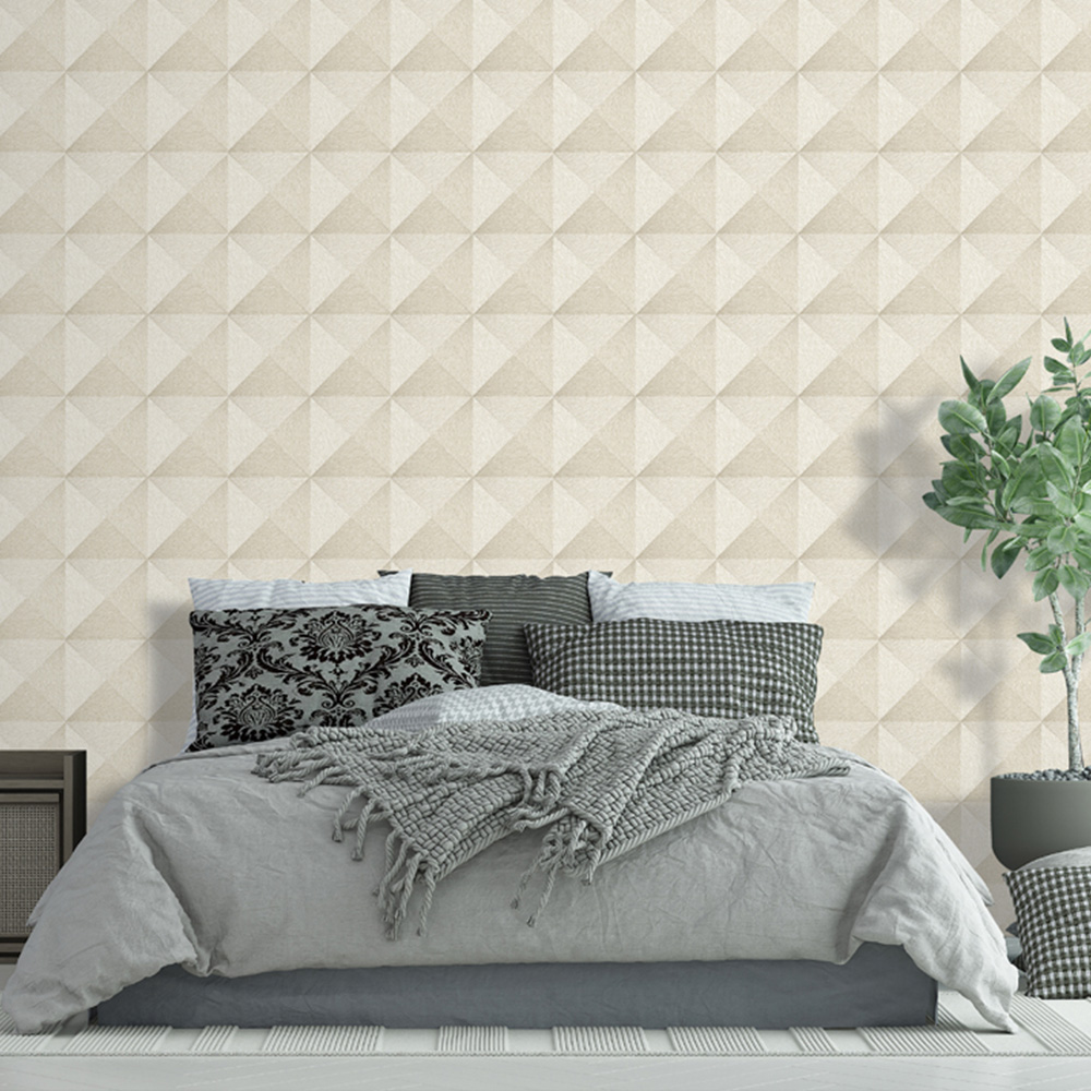 Design ID Weaved Cube Cream Wallpaper Image 4