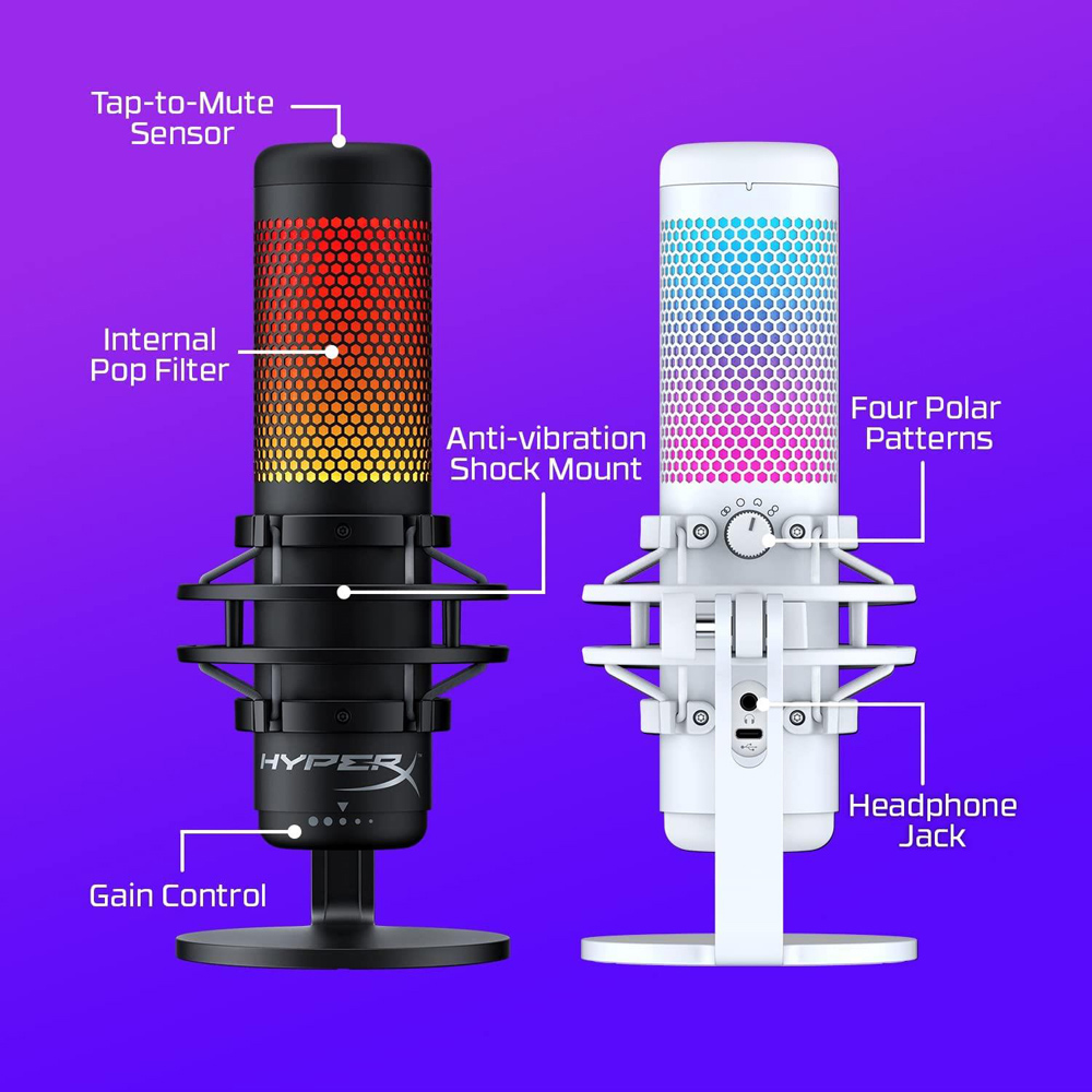 Hyperx HMIQ1S Quadcast S RGB USB Gaming Microphone Image 6