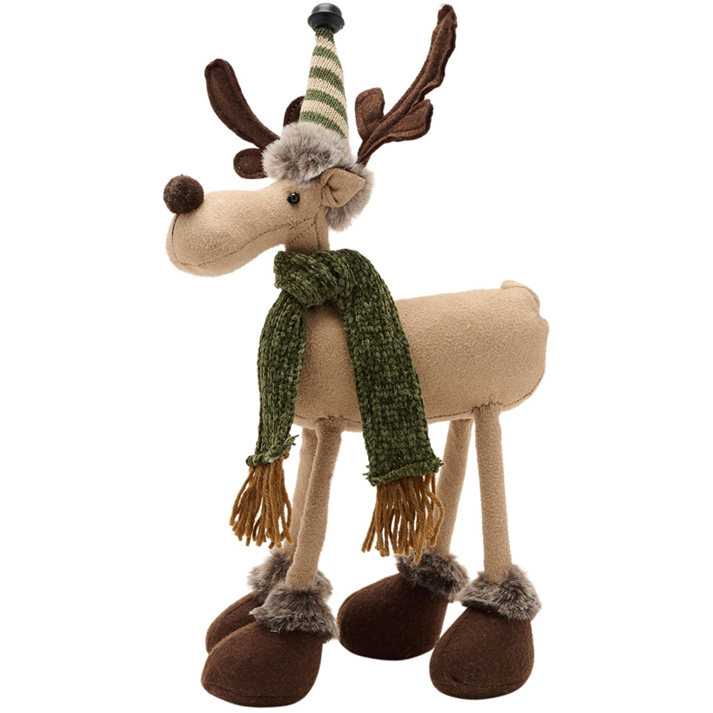 The Christmas Gift Co Plush Four Legged Moose Ornament Image 1