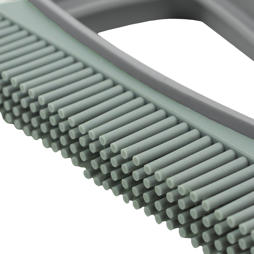 JVL Grey Rubber Dust Pan and Brush Set Image 5