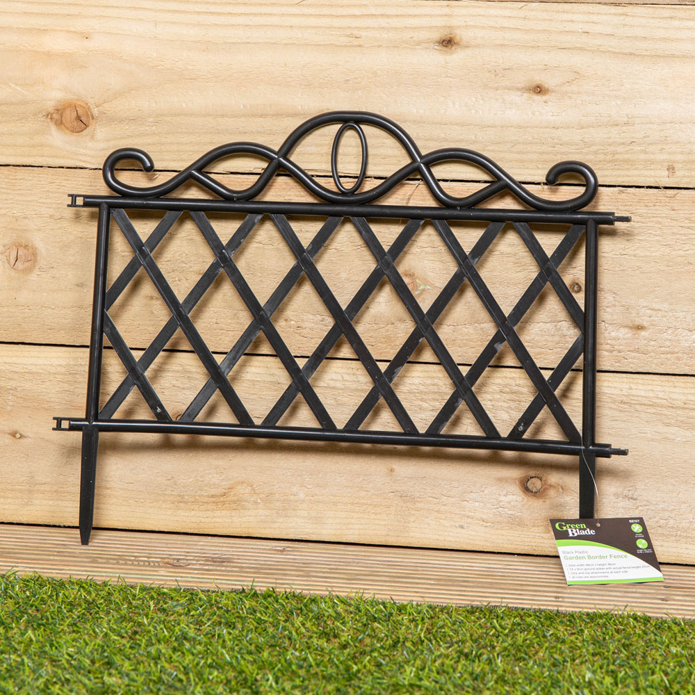 Samuel Alexander Black Plastic Garden Patio Lawn Border Fence Edging Image 4