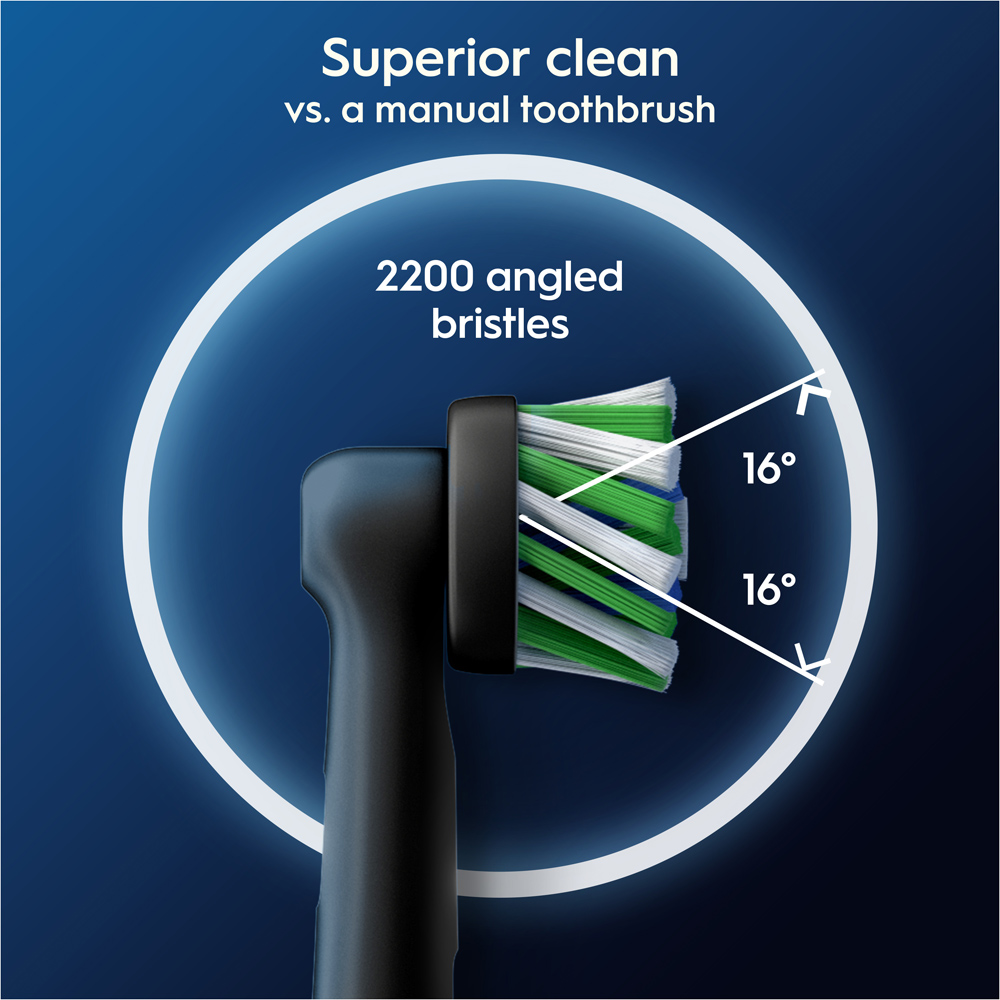 Oral-B Pro Black Cross Action Toothbrush Heads 8 Pack Image 3