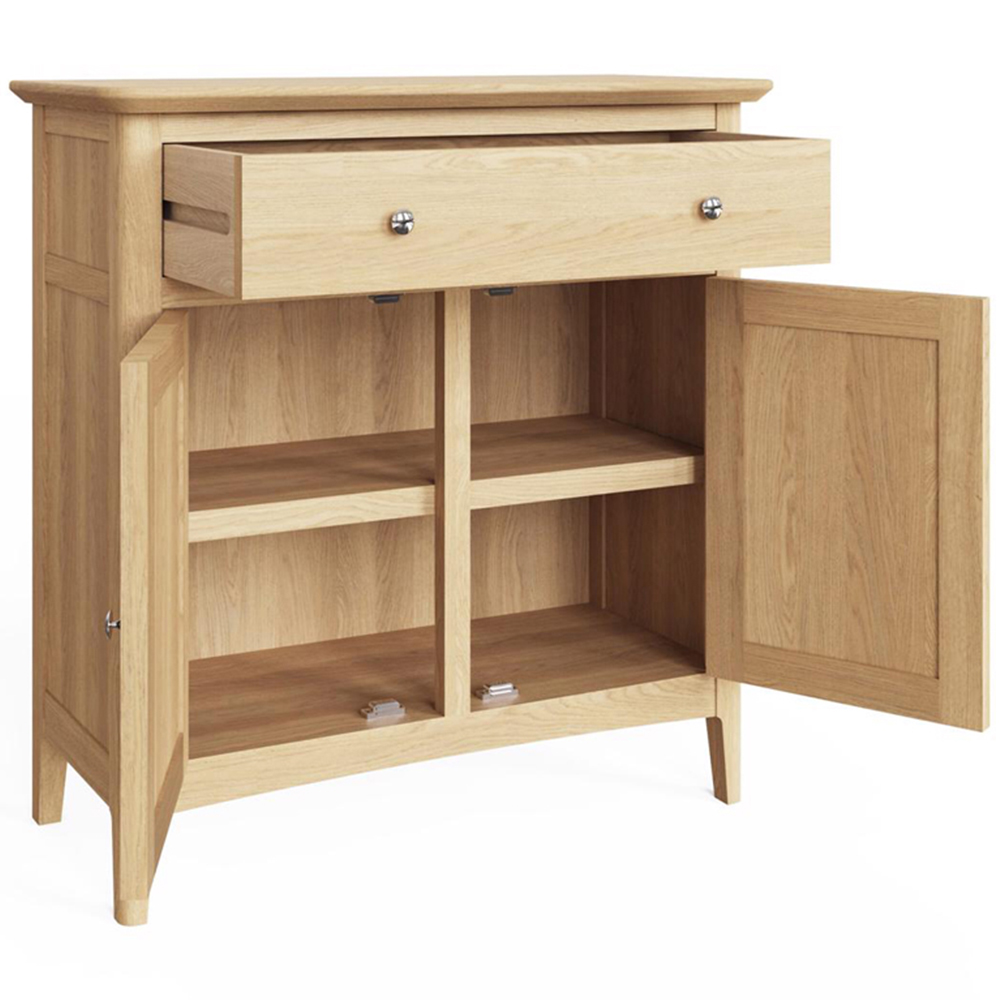 FWStyle 2 Door 1 Drawer Natural Oak Ash Veneer Sideboard Image 4