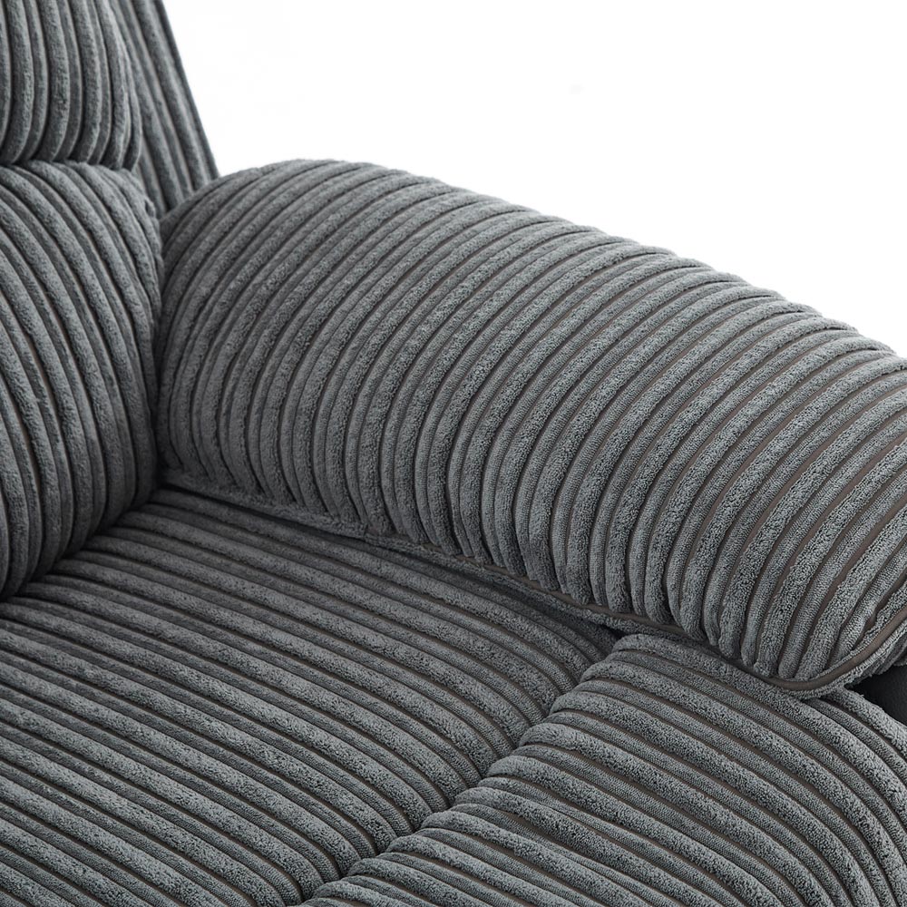 Langham 6 Seater Grey Manual Recliner Sofa Set Image 3