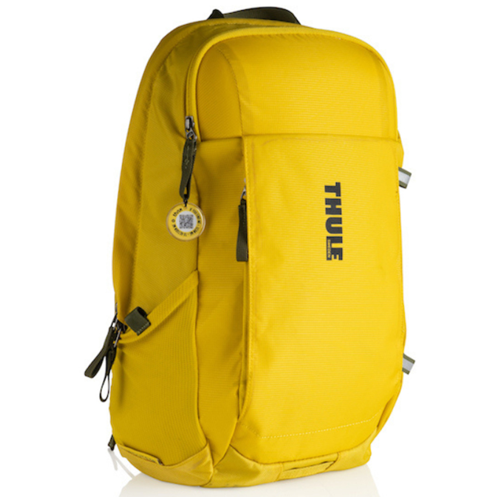 Thnx Yellow Medium Airtag Keychain with QR Code Image 4