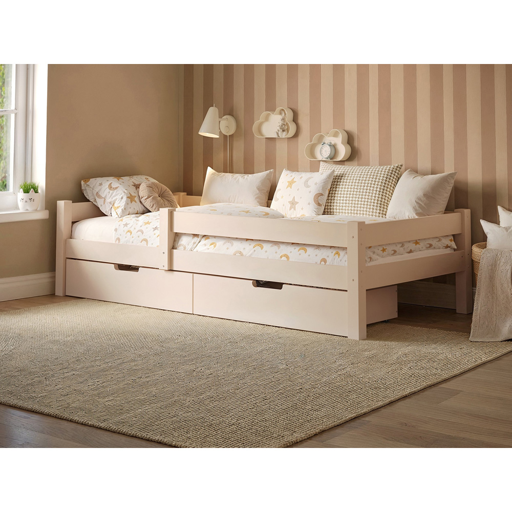 Flair Milo Single Beige Bed with Storage Image 5