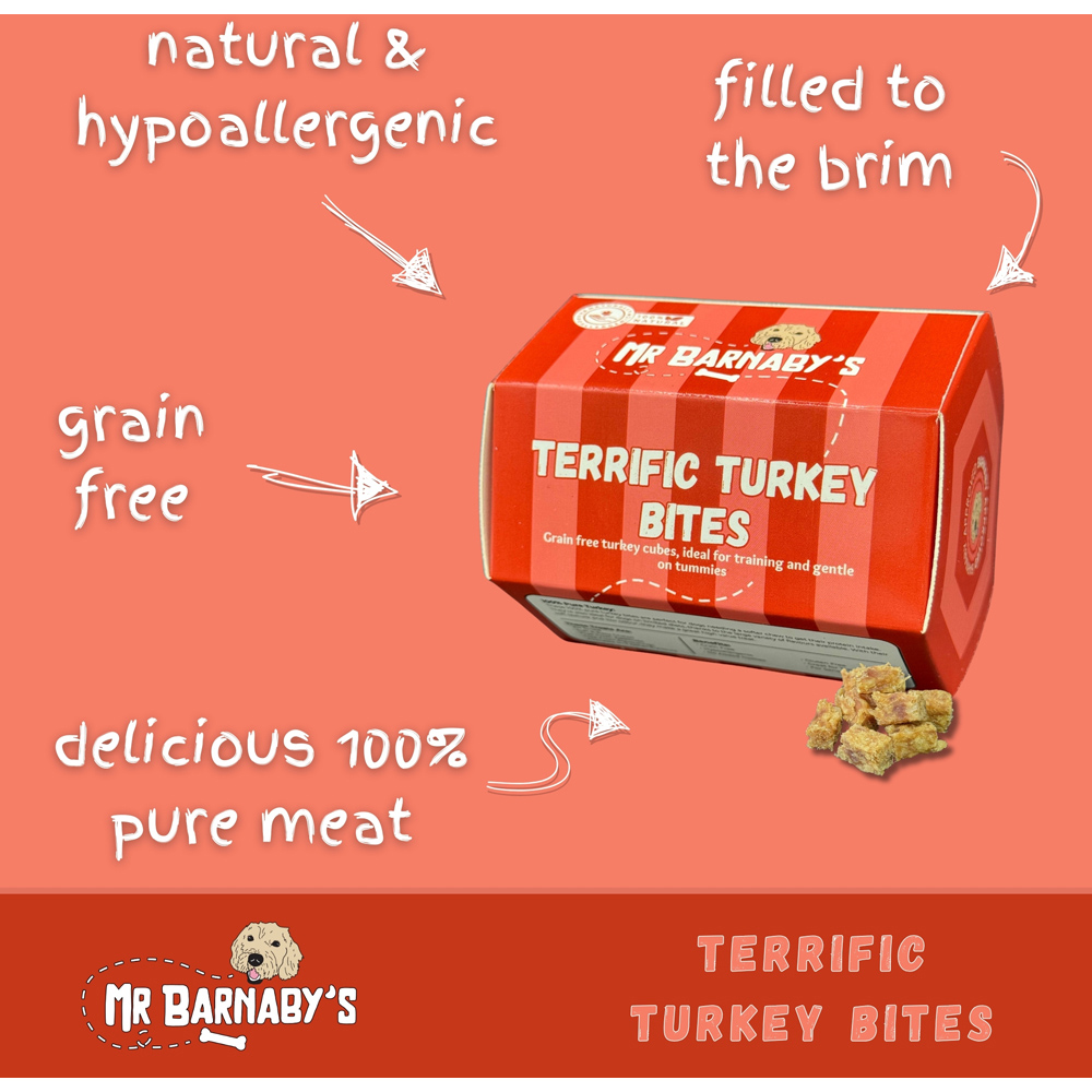 Mr Barnaby's Terrific Turkey Bites Dog Treats 2 Pack Image 3