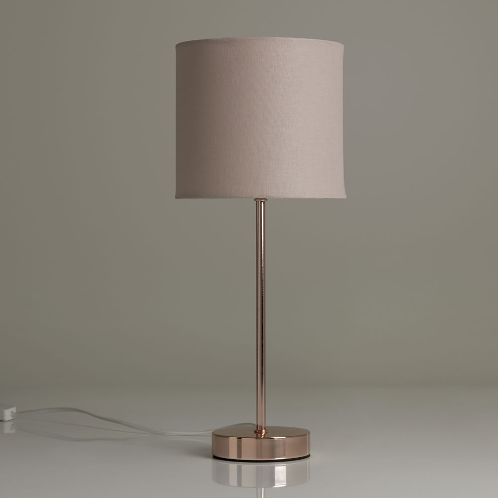 Wilko Milan Blush Table Lamp Image 1