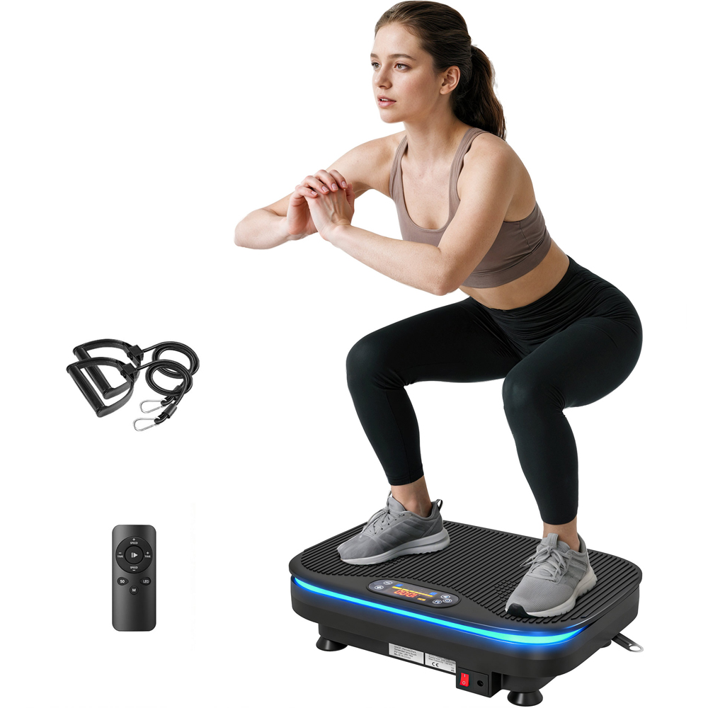 SPORTNOW Vibration Plate Exercise Machine with LEDs and Bluetooth Image 3