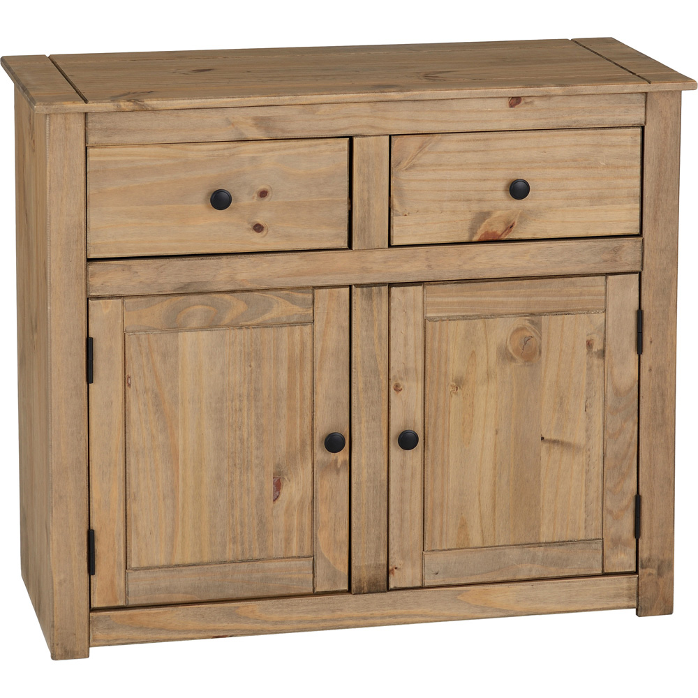 Seconique Panama 2 Door 2 Drawer Natural Wax Sideboard Image 2