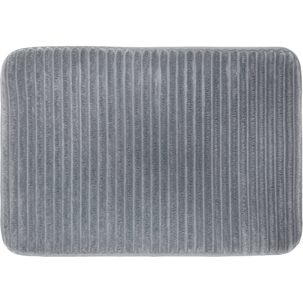 Allure Bath Fashions Dark Grey Memory Foam Bath Mat 40 x 60cm Image 1