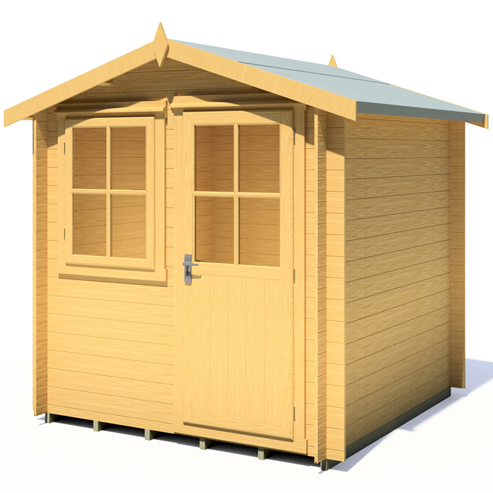 Shire Avesbury 7 x 7ft Pressure Treated Wooden Log Cabin Image 3