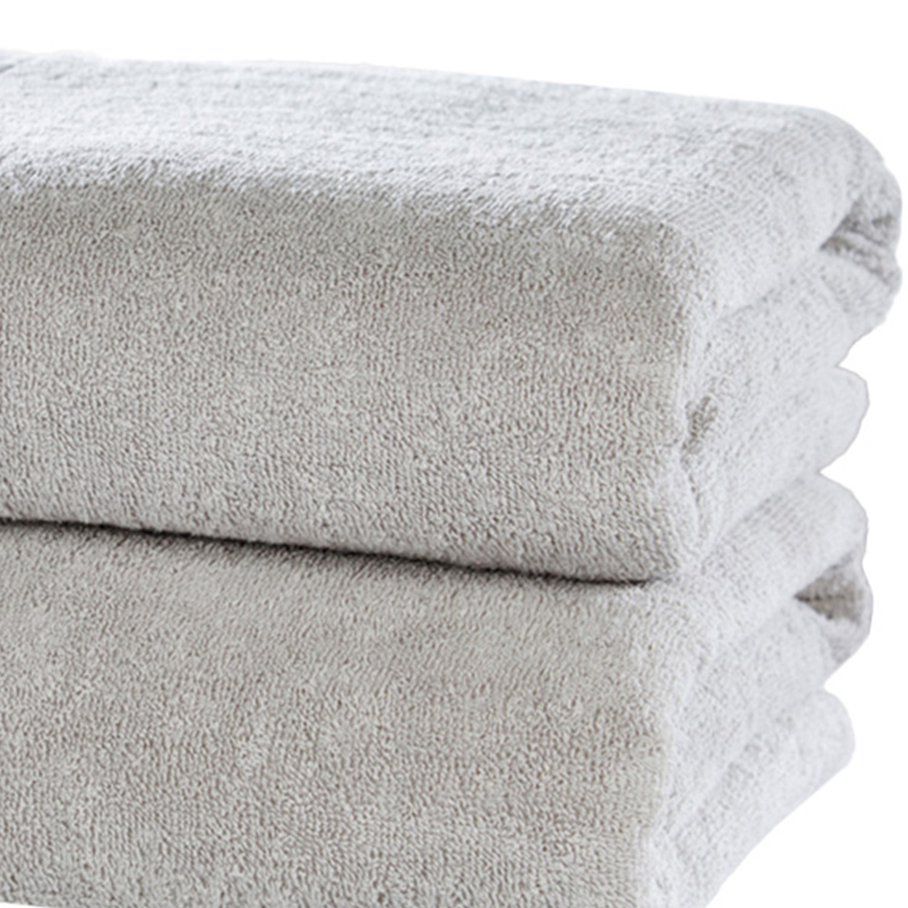 Rapport Home Retreat Silver Cotton Bath Sheet Set of 2 Image 3