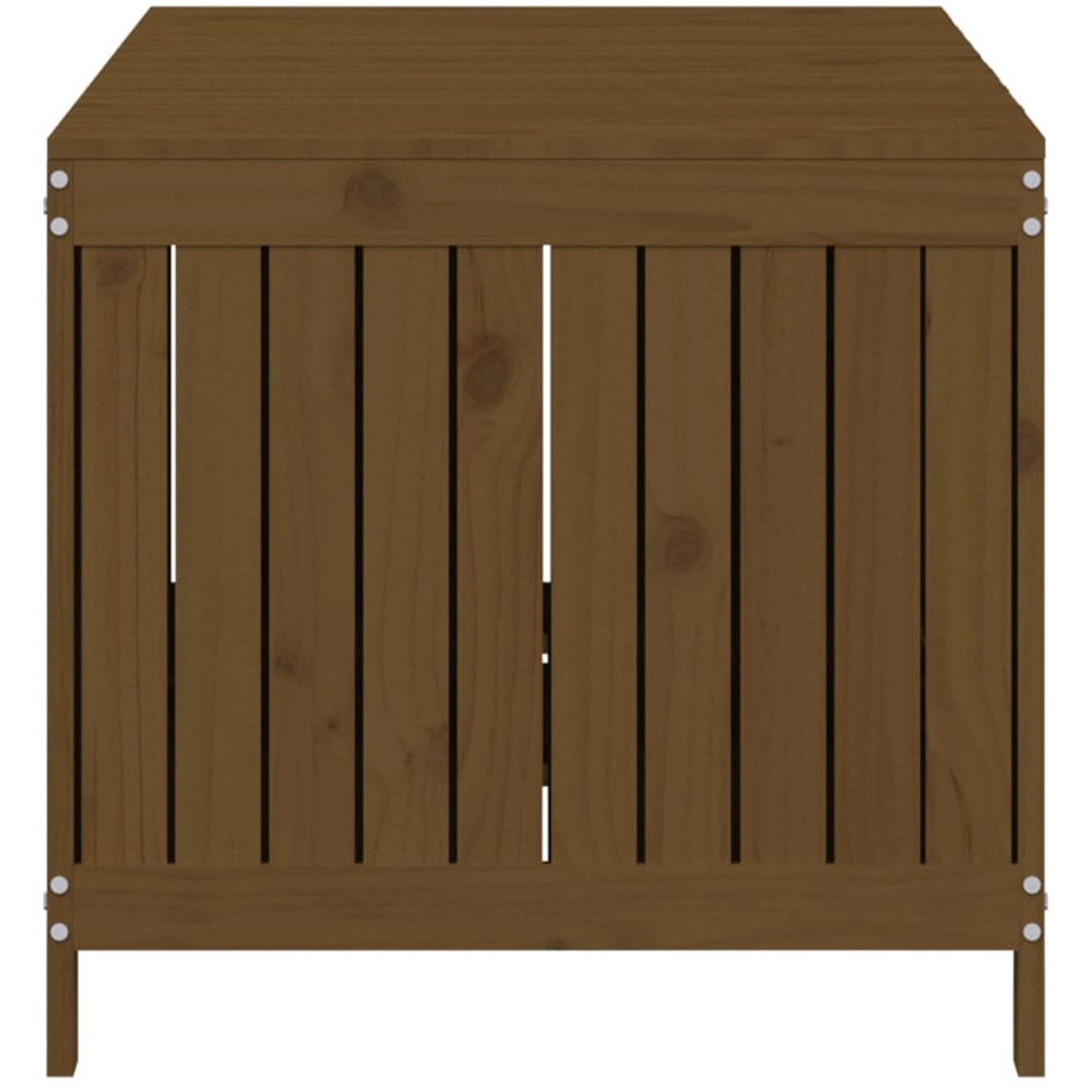 vidaXL 64 x 147 x 68cm Brown Pine Wood Garden Storage Box Image 6