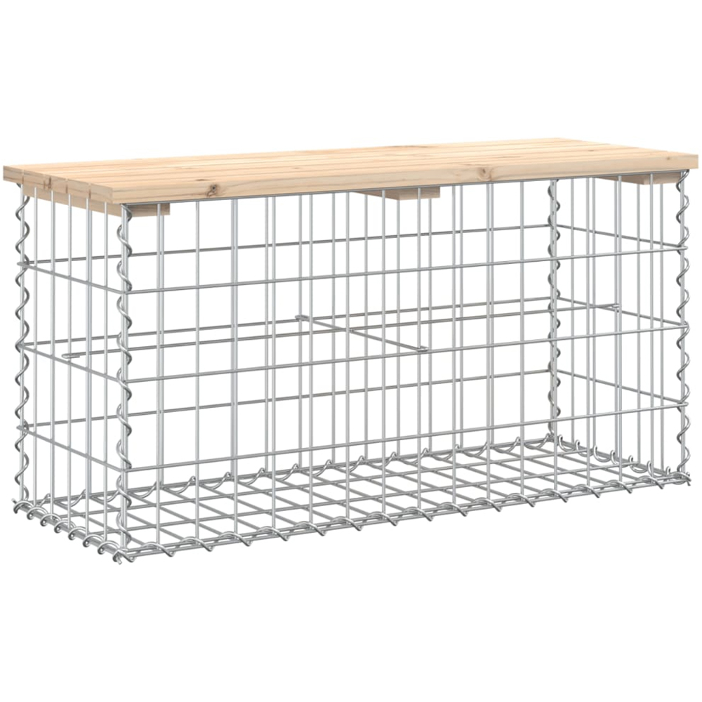 vidaXL Brown Pine Wood Garden Bench Image 1