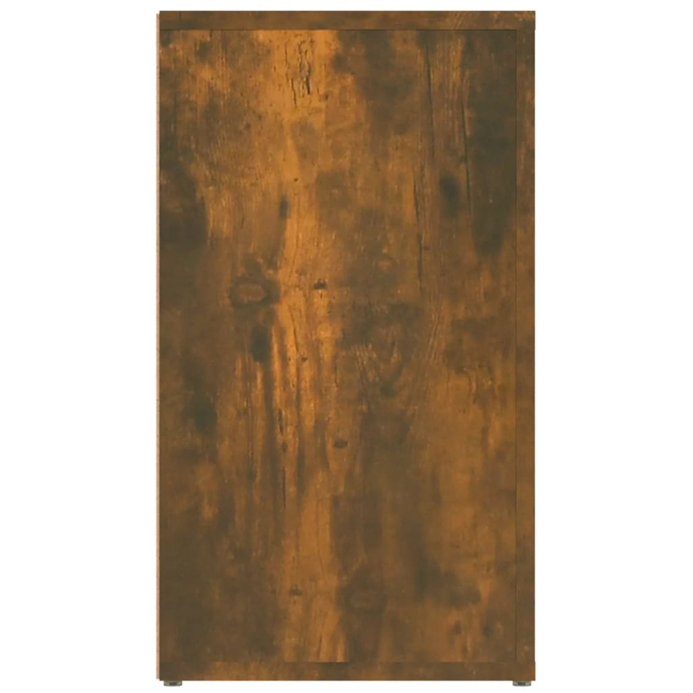 vidaXL 4 Shelf Smoked Oak Wide Sideboard Image 6