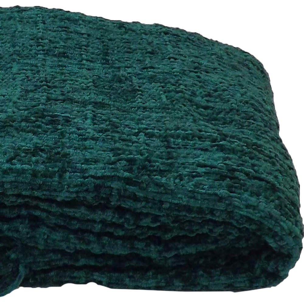Rapport Home Zara Green Cotton Chenille Woven Throw 150 x 200cm Image 2