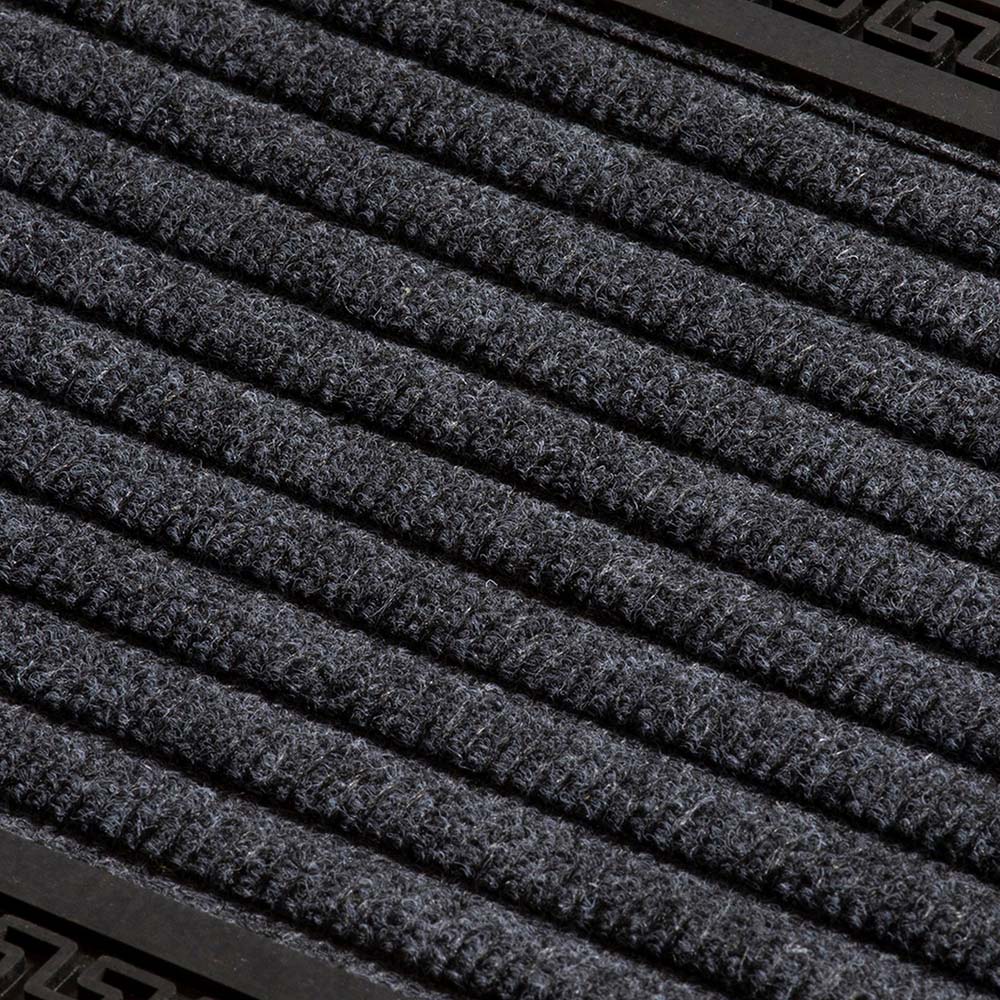 Millbrook Grey Embossed Stripe Doormat 25 x 60cm Image 3