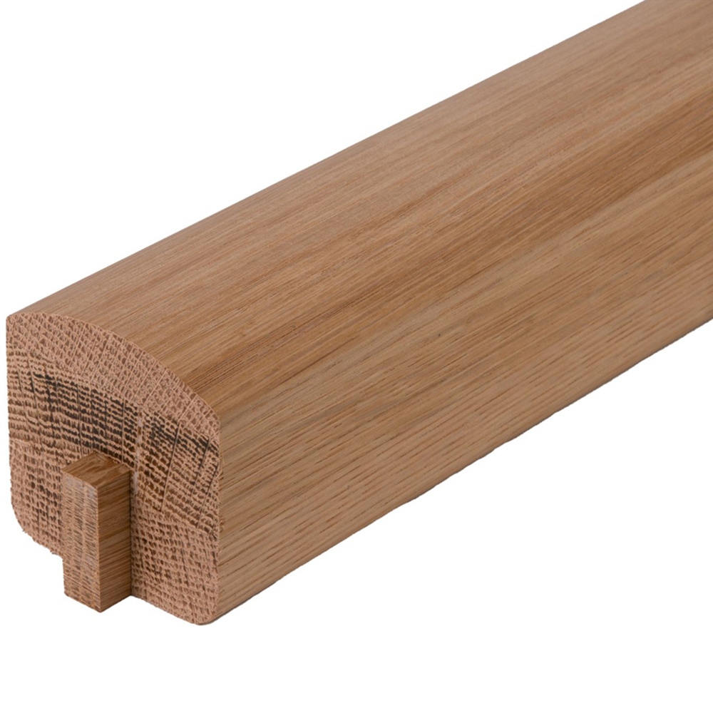 ​Blueprint Joinery Curved Oak Handrail and Base Rail Set for Glass Panel 2.4m Image 2