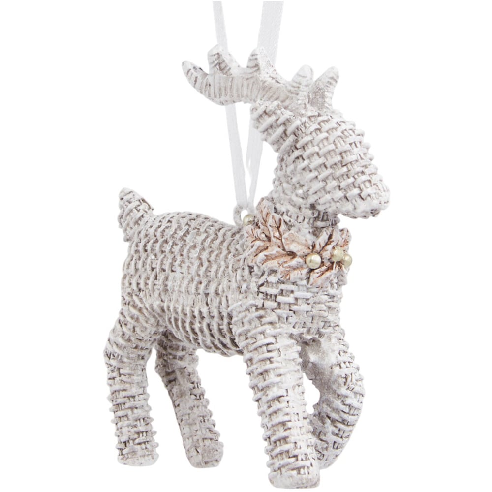 Scandi Rattan Effect Hanging Decoration Image 3