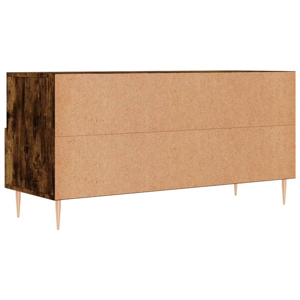 vidaXL 3 Drawer 3 Shelf Smoked Oak TV Cabinet Image 8
