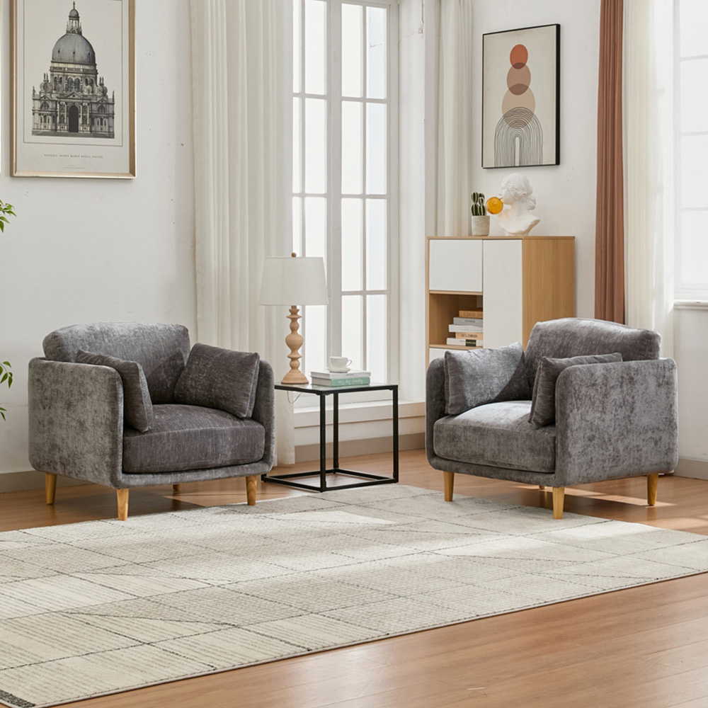 Furniture One 2 Seater Luxury Mid Century Sofa Set Image 1