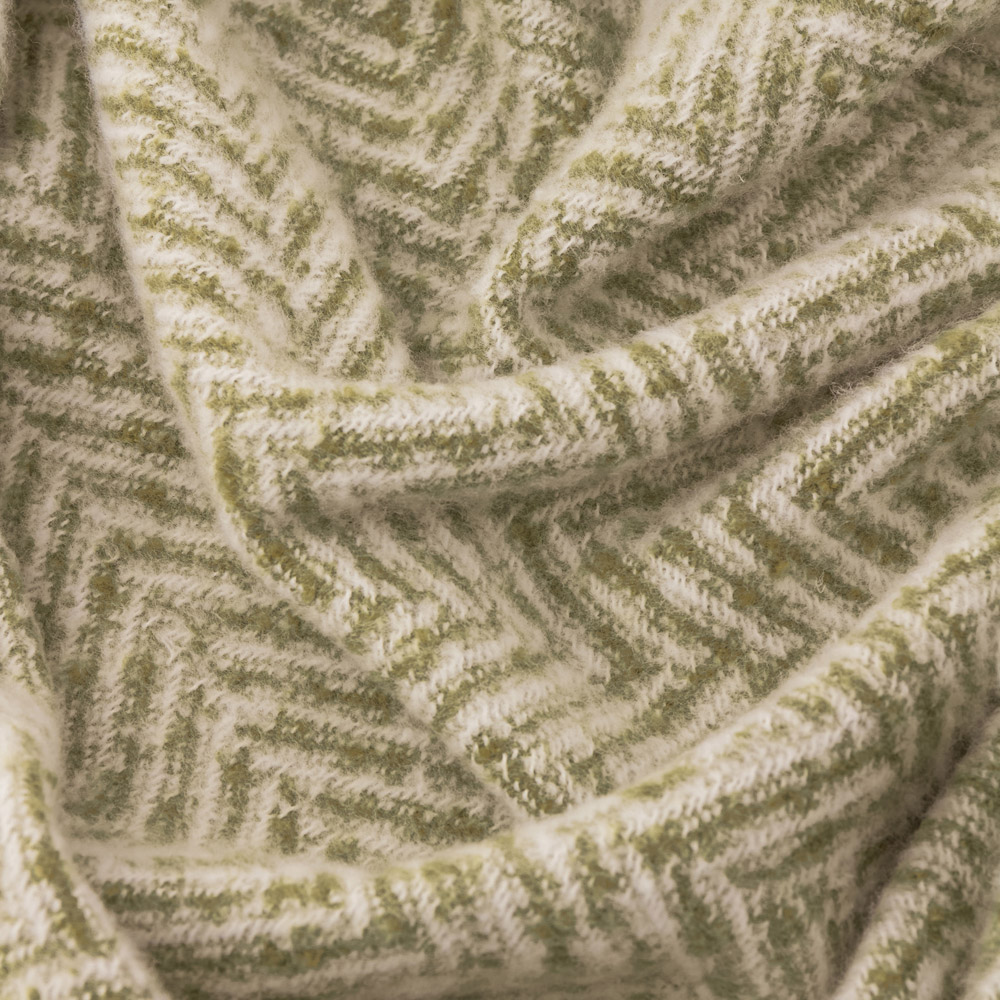 Furn Tweedie Green Brushed Herringbone Throw 130 x 180cm Image 2