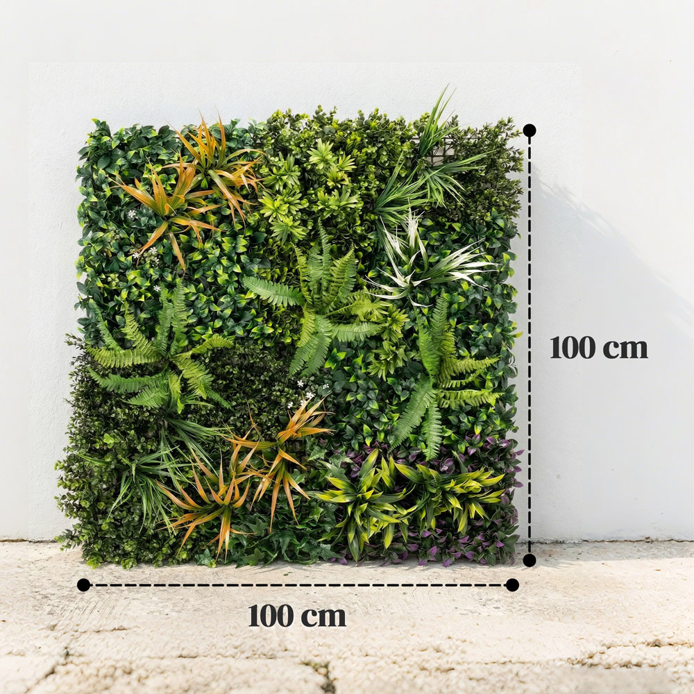 Outsunny Green Mixed Artificial Grass Backdrop Wall Panel 100 x 100cm Image 8