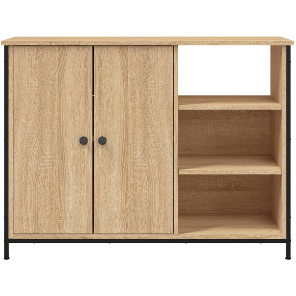 vidaXL 2 Door 3 Shelf Sonoma Oak Sideboard Image 6