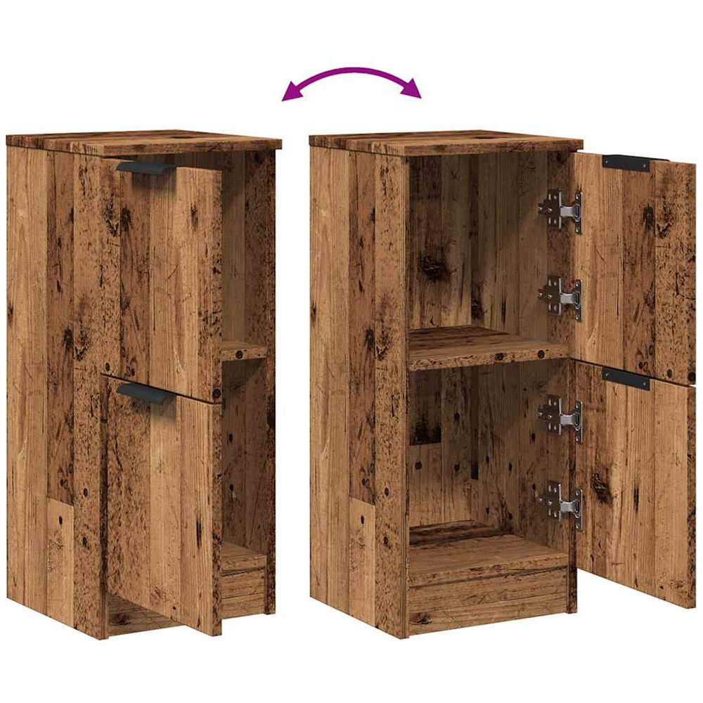 vidaXL 2 Door Old Wood Sideboard Set of 2 Image 6