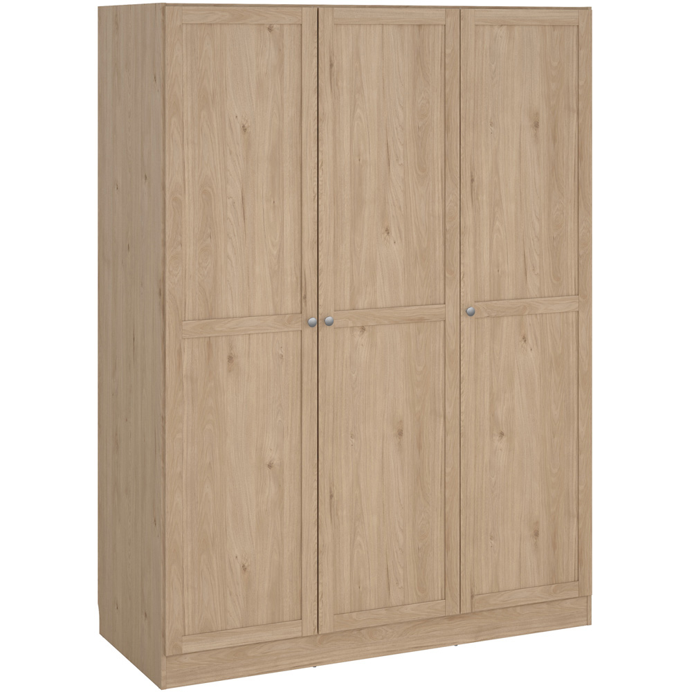 Florence Brande 3 Door Jackson Hickory Oak Wardrobe Image 3