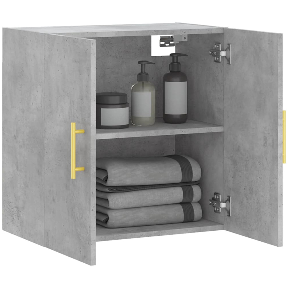 vidaXL 2 Door Concrete Grey Wall Cabinet Image 4