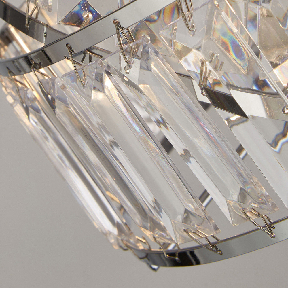 Lighting Collection Jarell Chrome and Clear Acrylic Floor Lamp Image 4