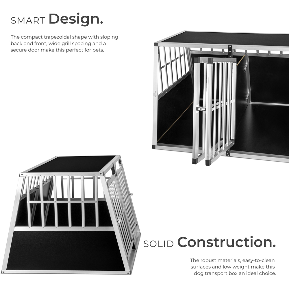tectake Black Double Dog Crate 104cm Image 3