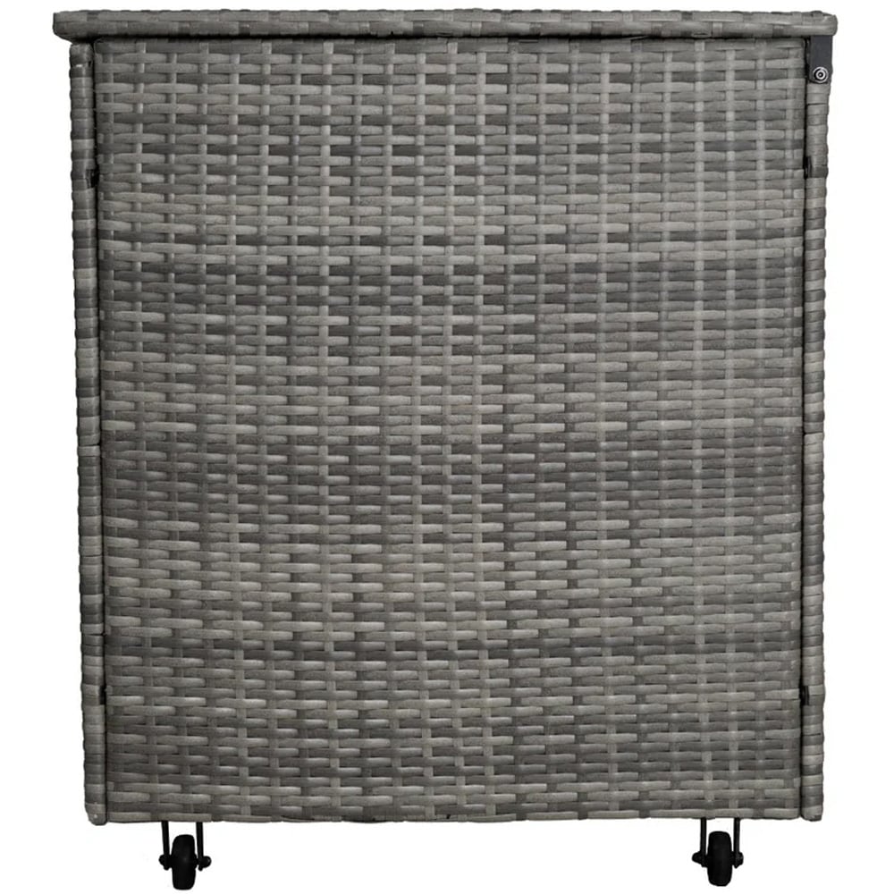 MonsterShop 582L Grey Rattan Cushion Storage Box Image 5