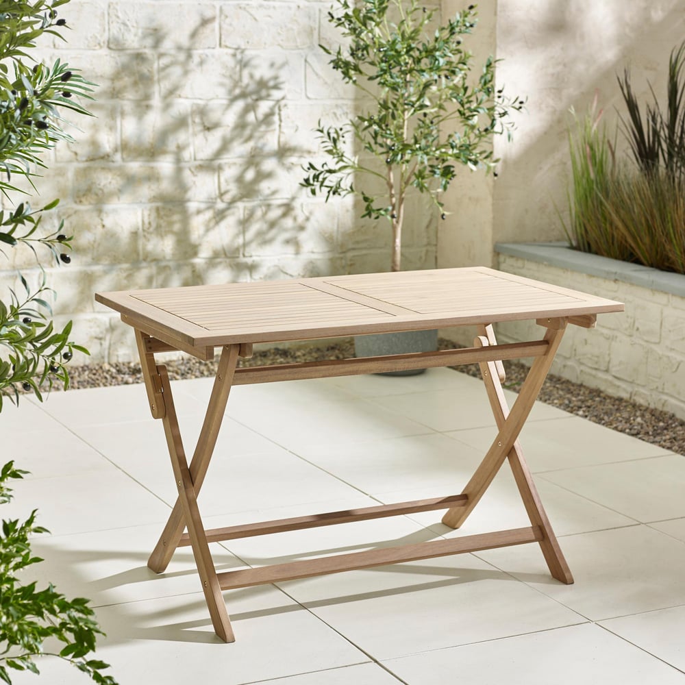 Furniturebox Essen and Metz 4 Seater Wood and Wicker Dining Set Image 9