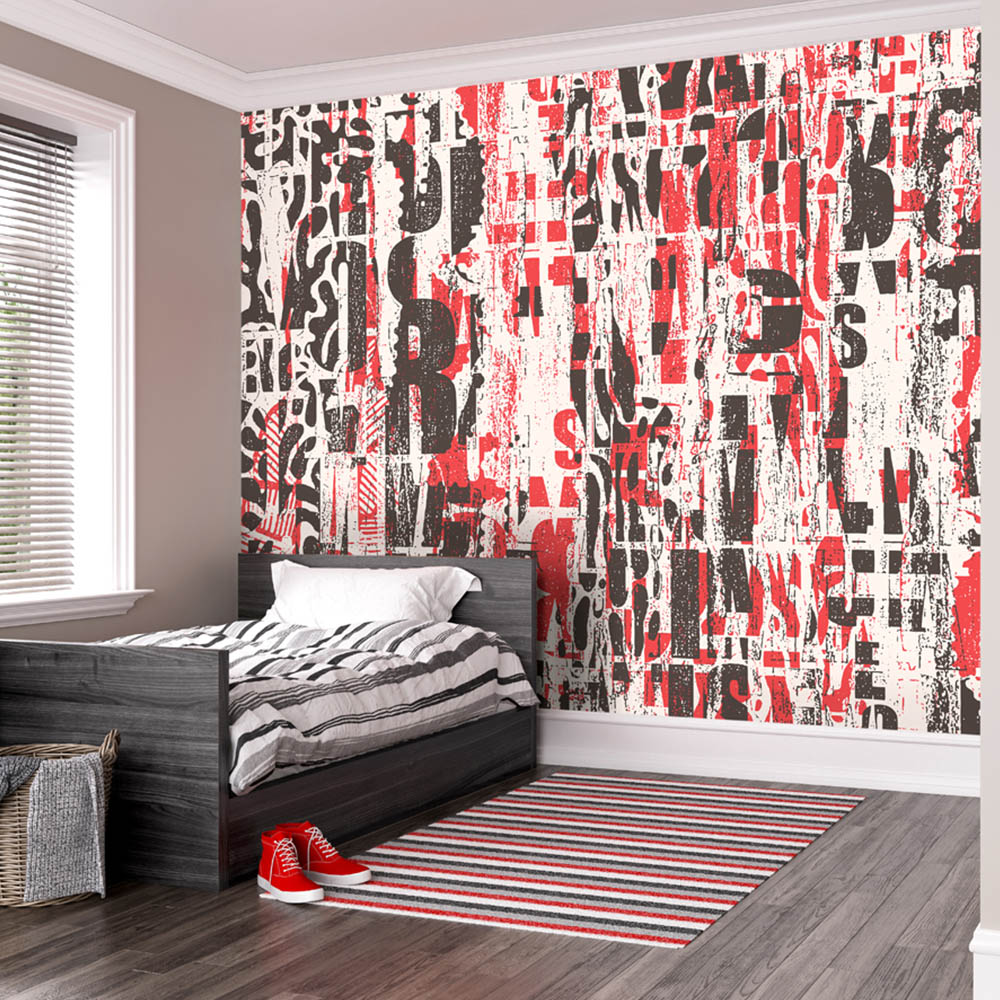 Origin Murals Letterpress Graffiti Multi Wall Mural Image 3