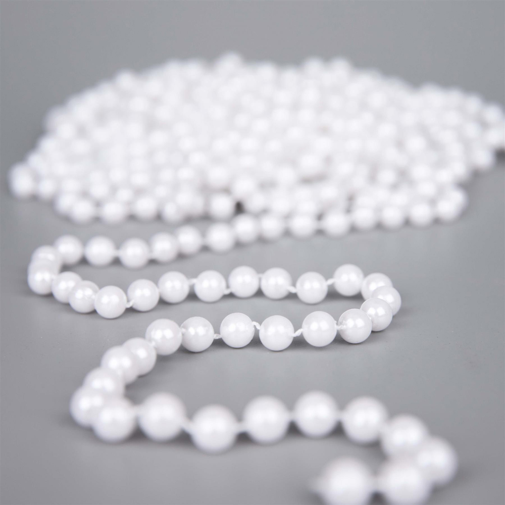 Shatchi White Metallic Christmas Bead Garland Image 3