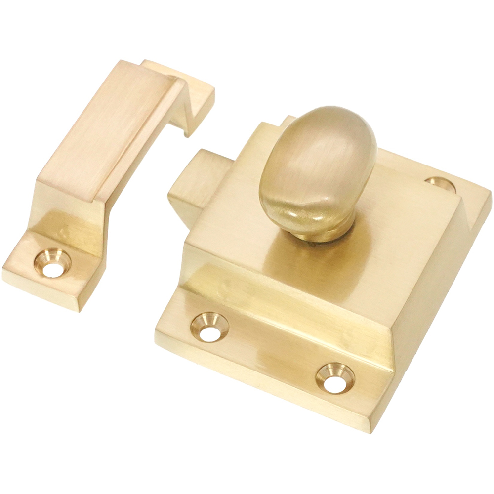 Spira Brass Satin Brass Cupboard Catch Image 3