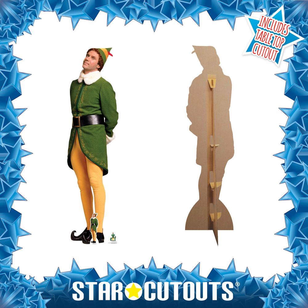 Star Cutouts Buddy Elf Waiting For Christmas Cardboard Cutout 6.2ft Image 3
