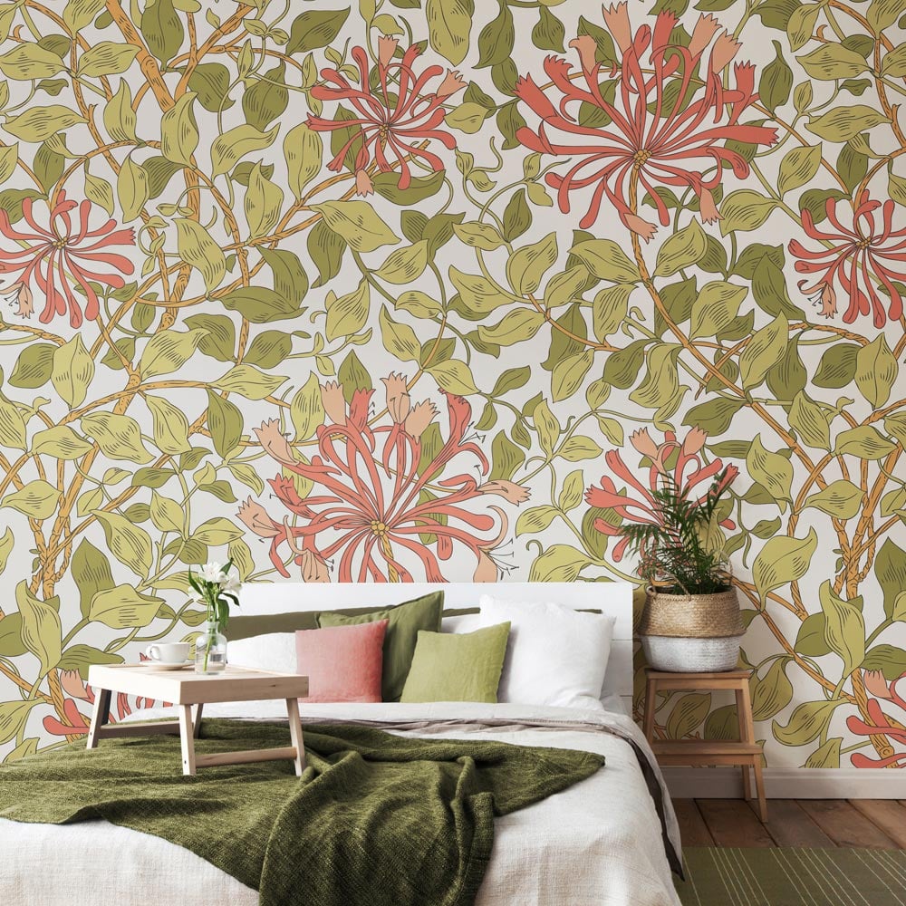 Origin Murals Honeysuckle Pink Wall Mural Image 1