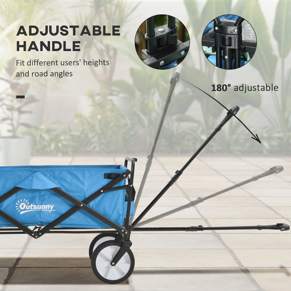 Outsunny Blue Folding Cargo Trolley Cart 68kg Image 5