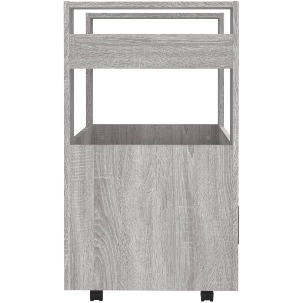 vidaXL Single Door 2 Shelf Grey Sonoma Kitchen Trolley Image 3