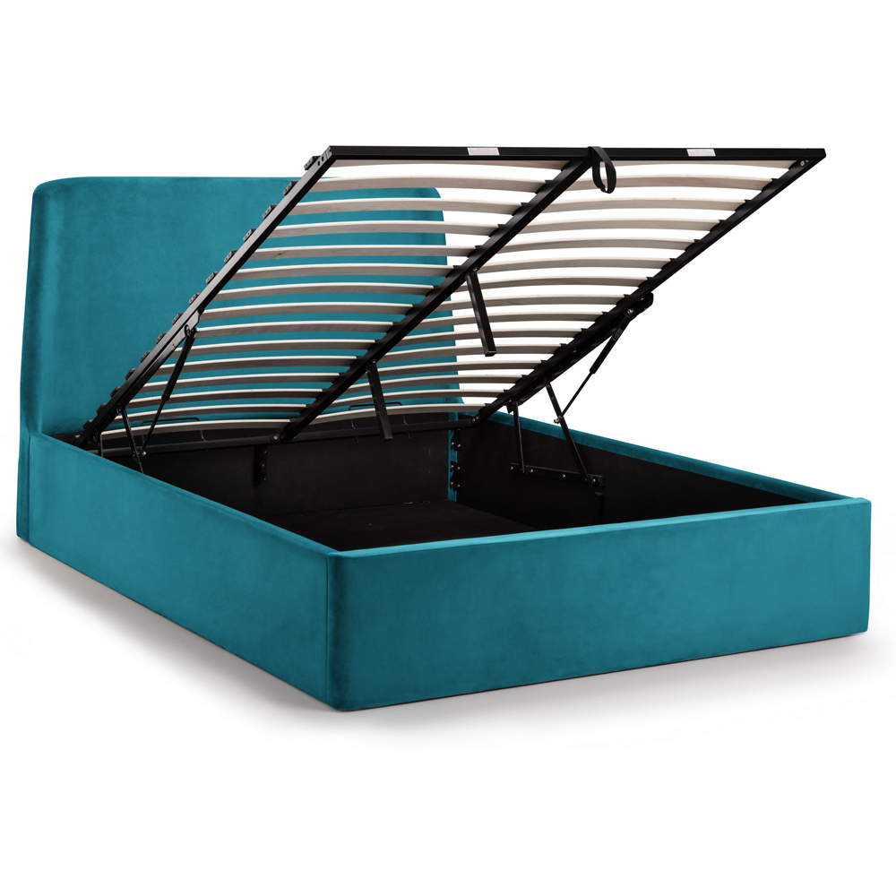 Julian Bowen Frida King Size Teal Storage Ottoman Bed Image 5