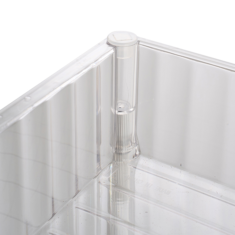 Living and Home 3 Shelf Clear Rolling Storage Cart Image 6