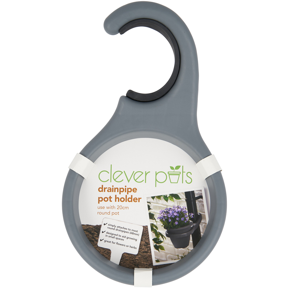 Clever Pots Drainpipe Pot Holder 20cm Charcoal Image 2