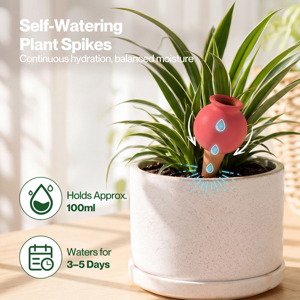 TOQUE Terracotta Self-Watering Plant Spike 8 Pack Image 3