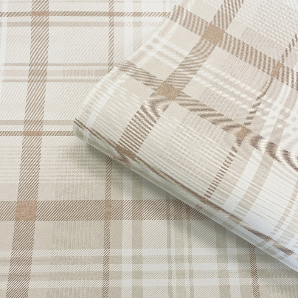 Holden Decor Kirkham Check Orange Wallpaper Image 2