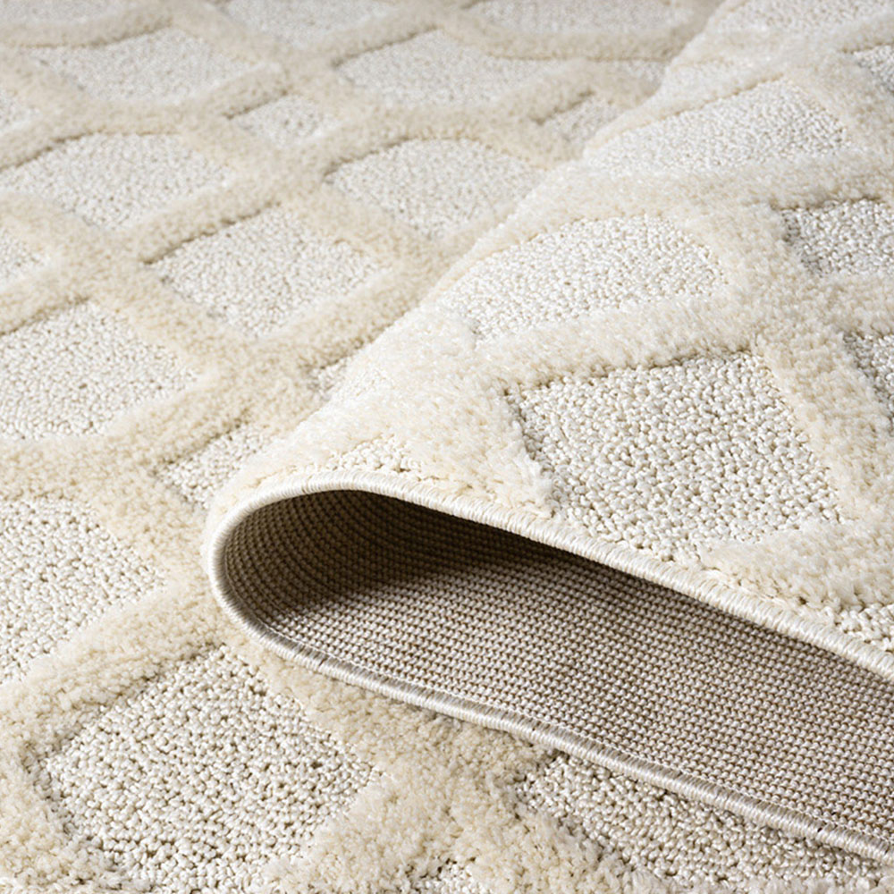 Desire Rugs Isabella Cream Embossed Imperial Trellis Rug 60 x 220cm Image 4