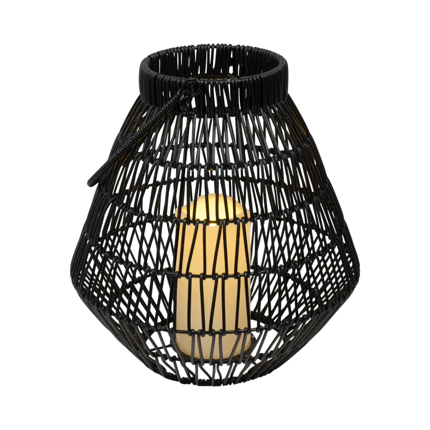 Elodie Lantern with LED Candle - Black Image 4